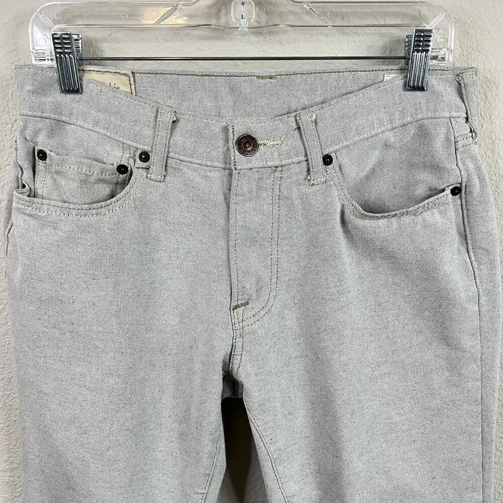 Abercrombie & Fitch Skinny Jeans Cone Denim Men's 31x32 Sandstone White Gray